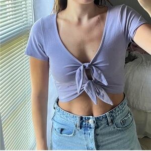 Purple crop top